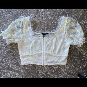 Forever 21 Sunflower Crop Top